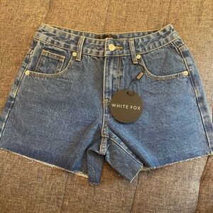 White Fox Boutique Blue Jean Shorts High-Waisted Classic